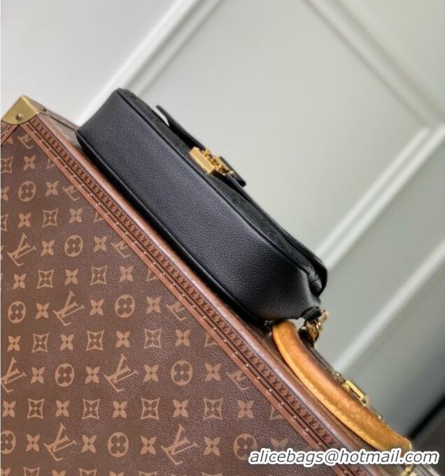 Luxury Discount Louis Vuitton Pochette Métis Soft Bag in Black Cowhide Leather M29783 2026