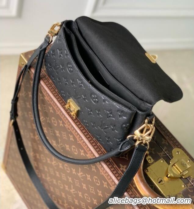 Luxury Discount Louis Vuitton Pochette Métis Soft Bag in Black Cowhide Leather M29783 2026
