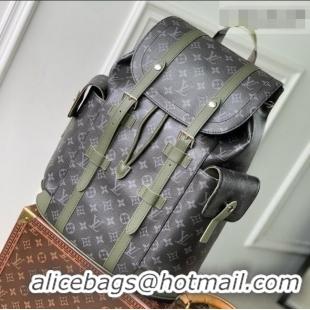 Market Sells Louis Vuitton Christopher MM Backpack in Monogram Eclipse Canvas M28633 Khaki Green/Black 2026