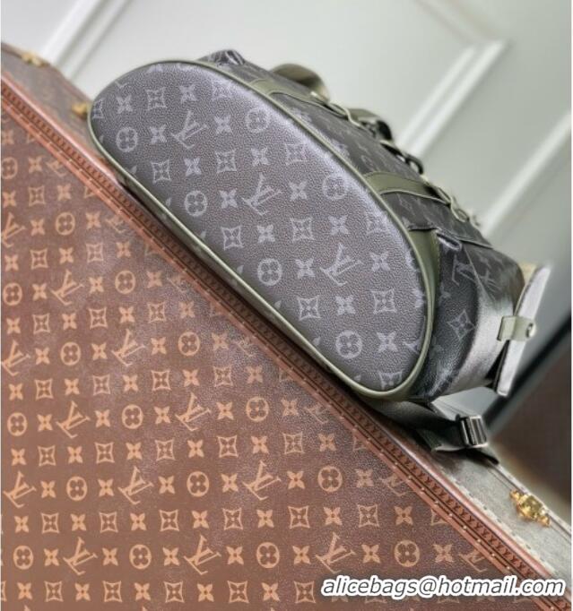 Market Sells Louis Vuitton Christopher MM Backpack in Monogram Eclipse Canvas M28633 Khaki Green/Black 2026