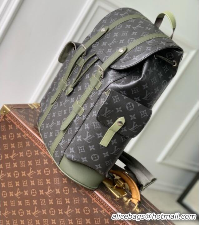 Market Sells Louis Vuitton Christopher MM Backpack in Monogram Eclipse Canvas M28633 Khaki Green/Black 2026