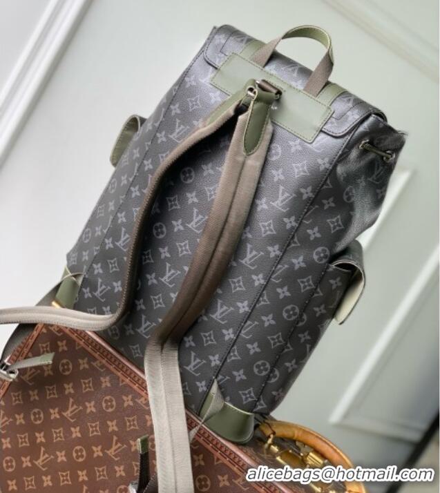 Market Sells Louis Vuitton Christopher MM Backpack in Monogram Eclipse Canvas M28633 Khaki Green/Black 2026