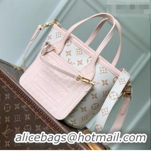 Good Quality Louis Vuitton Neverfull Inside Out BB Bag in Monogram Dune/Pink Cowhide Leather M2A466 2026