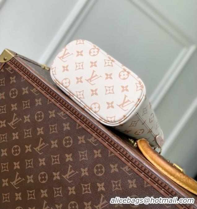 Good Quality Louis Vuitton Neverfull Inside Out BB Bag in Monogram Dune/Pink Cowhide Leather M2A466 2026