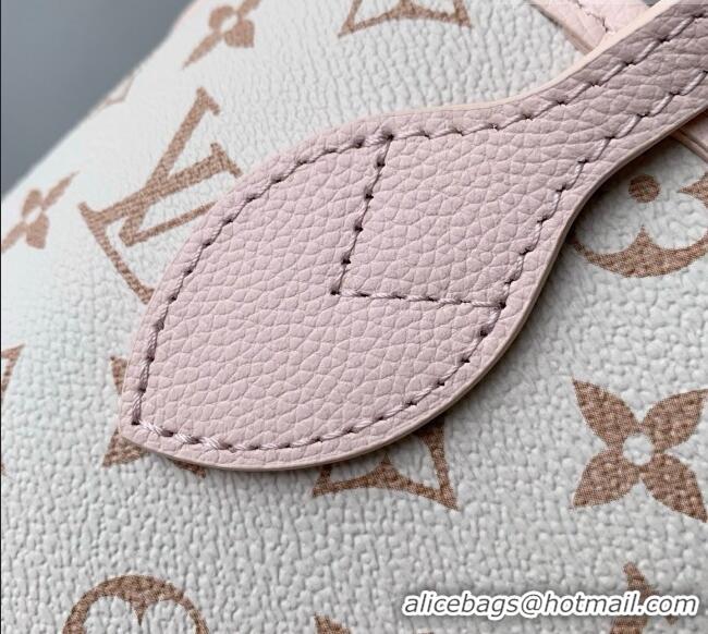 Good Quality Louis Vuitton Neverfull Inside Out BB Bag in Monogram Dune/Pink Cowhide Leather M2A466 2026