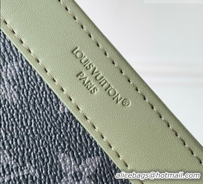 Famous Brand Louis Vuitton Gaston Wearable Wallet in Khaki Green/Black Monogram Eclipse Canvas M28733 2026