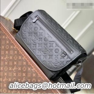 Grade Quality Louis Vuitton Courrier Messenger Bag in Black Monogram Shadow Calfskin Leather M28781 2026