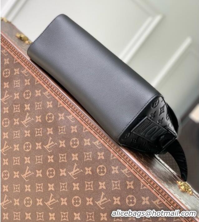 Grade Quality Louis Vuitton Courrier Messenger Bag in Black Monogram Shadow Calfskin Leather M28781 2026
