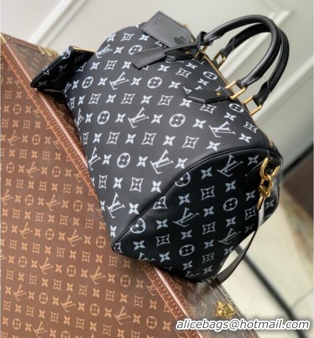 Popular Style Louis Vuitton Speedy P9 Bandoulière 40 Bag in Black Calfskin Leather M24417 2026