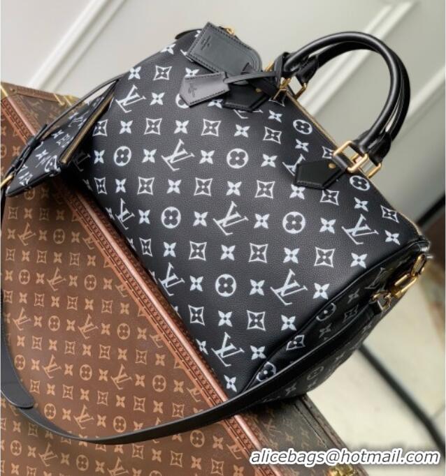 Popular Style Louis Vuitton Speedy P9 Bandoulière 40 Bag in Black Calfskin Leather M24417 2026