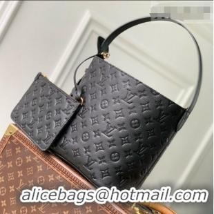 Top Quality Louis Vuitton All In MM Bag in Black Embossed Grained Cowhide Leather M29090 2026