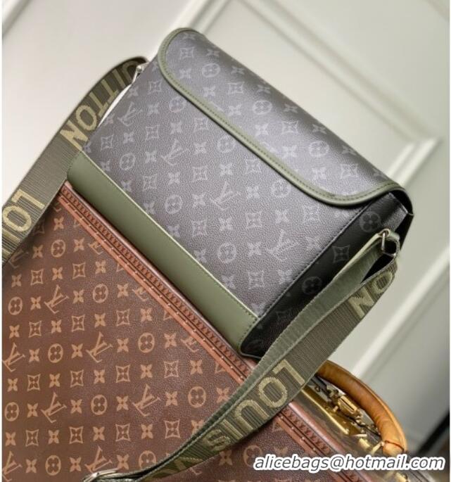 Well Crafted Louis Vuitton Courrier Messenger in Monogram Eclipse Canvas M28629 Black/Green 2026