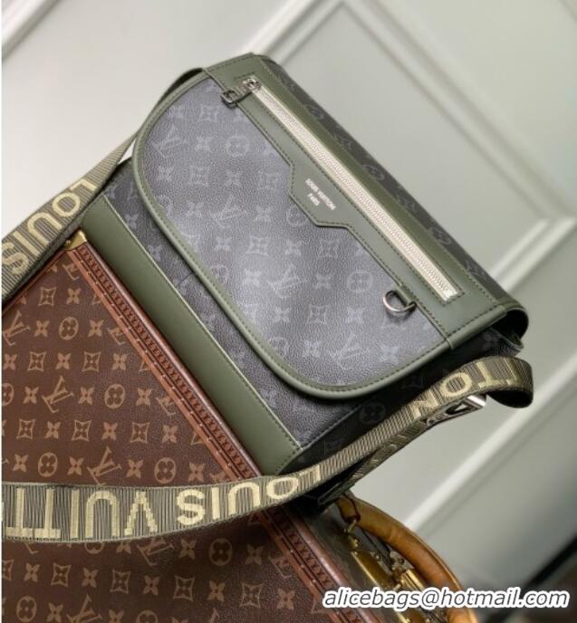 Well Crafted Louis Vuitton Courrier Messenger in Monogram Eclipse Canvas M28629 Black/Green 2026