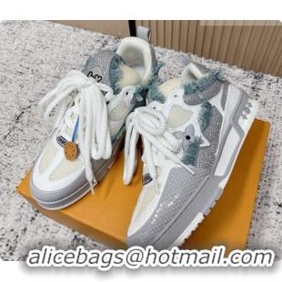 Good Quality Louis Vuitton LV Skate Sneaker in Beige Mix of Materials LV073076 White/Grey 2026
