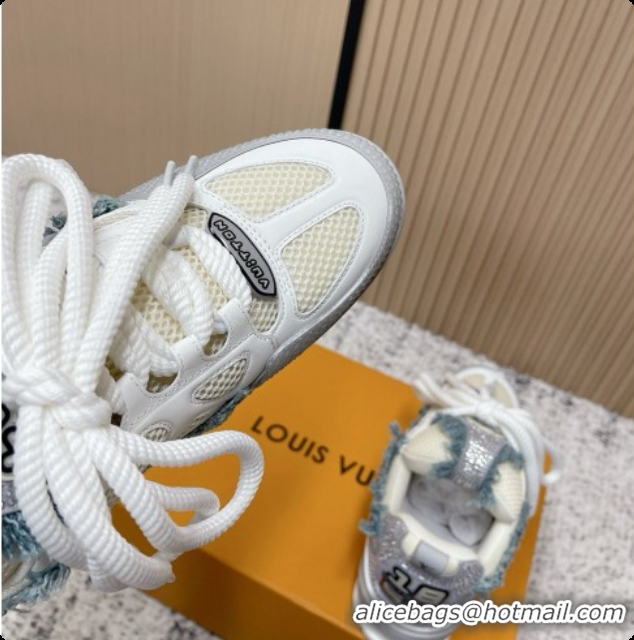 Good Quality Louis Vuitton LV Skate Sneaker in Beige Mix of Materials LV073076 White/Grey 2026