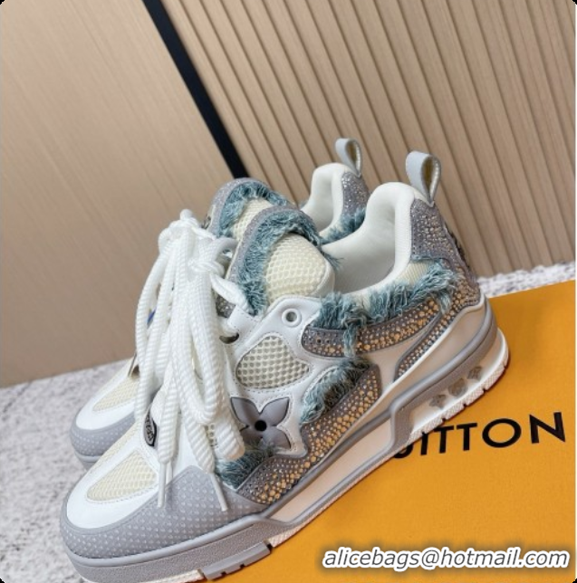Good Quality Louis Vuitton LV Skate Sneaker in Beige Mix of Materials LV073076 White/Grey 2026