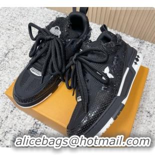 Grade Quality Louis Vuitton LV Skate Sneaker in Beige Mix of Materials LV073077 Black 2026