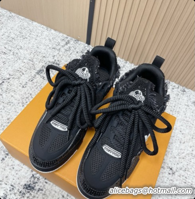 Grade Quality Louis Vuitton LV Skate Sneaker in Beige Mix of Materials LV073077 Black 2026