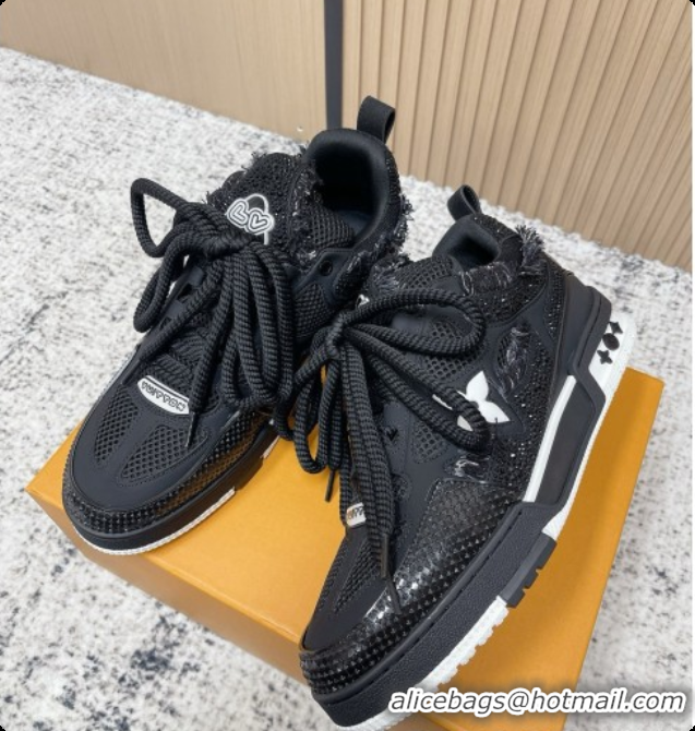 Grade Quality Louis Vuitton LV Skate Sneaker in Beige Mix of Materials LV073077 Black 2026