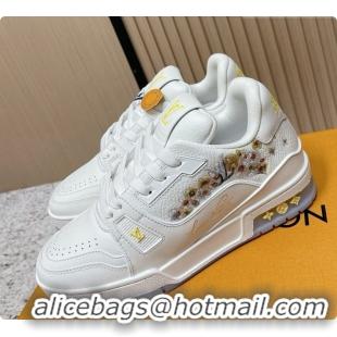 Luxurious Louis Vuitton LV Skate Sneaker in Beige Mix of Materials LV073077 White 2026