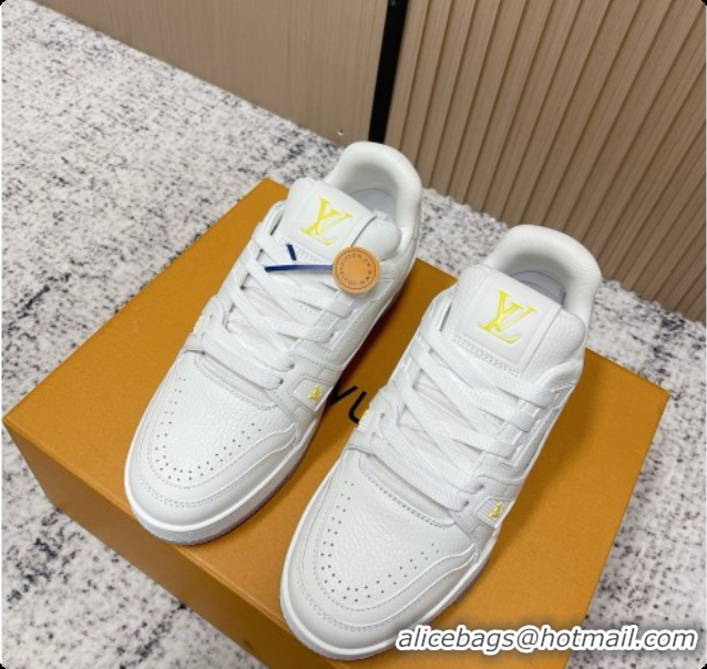 Luxurious Louis Vuitton LV Skate Sneaker in Beige Mix of Materials LV073077 White 2026