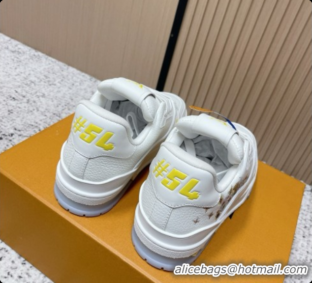 Luxurious Louis Vuitton LV Skate Sneaker in Beige Mix of Materials LV073077 White 2026