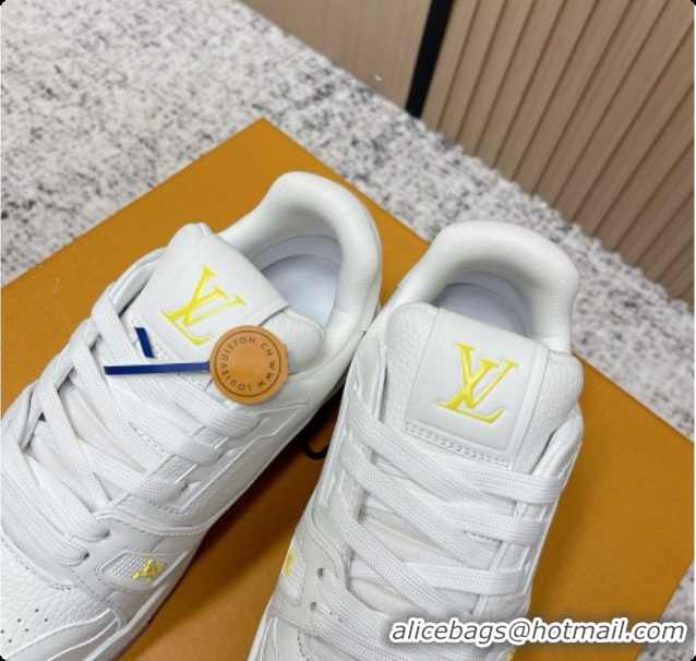 Luxurious Louis Vuitton LV Skate Sneaker in Beige Mix of Materials LV073077 White 2026