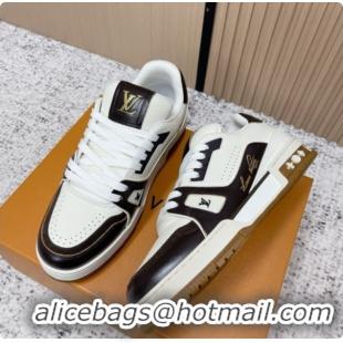 Stylish Louis Vuitton Louis Vuitton LV Trainer Sneakers in Leather LV073079 Black/White 2026