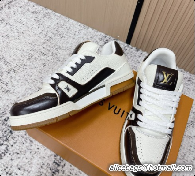Stylish Louis Vuitton Louis Vuitton LV Trainer Sneakers in Leather LV073079 Black/White 2026