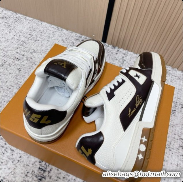 Stylish Louis Vuitton Louis Vuitton LV Trainer Sneakers in Leather LV073079 Black/White 2026