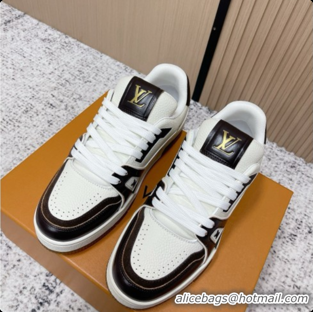 Stylish Louis Vuitton Louis Vuitton LV Trainer Sneakers in Leather LV073079 Black/White 2026