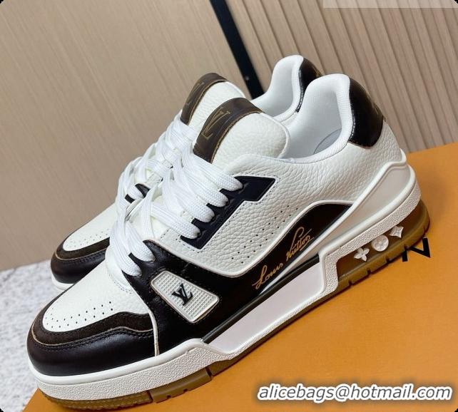 Stylish Louis Vuitton Louis Vuitton LV Trainer Sneakers in Leather LV073079 Black/White 2026