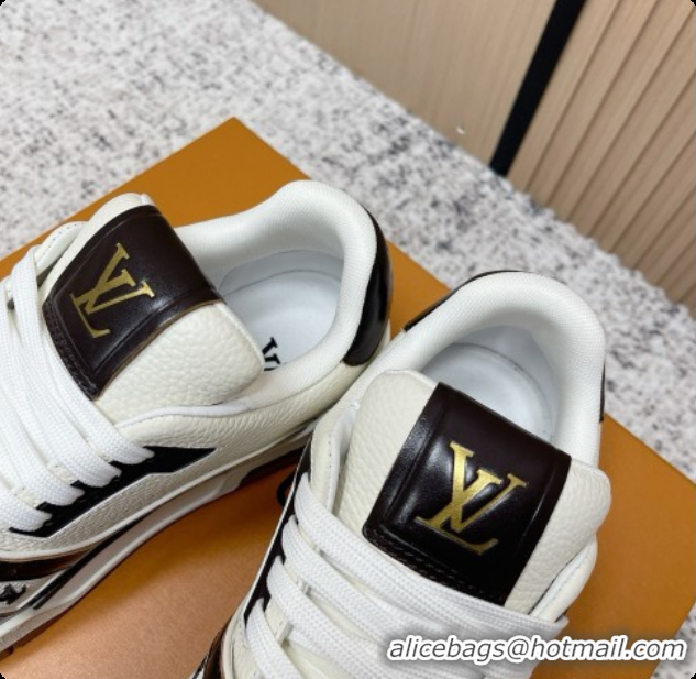 Stylish Louis Vuitton Louis Vuitton LV Trainer Sneakers in Leather LV073079 Black/White 2026