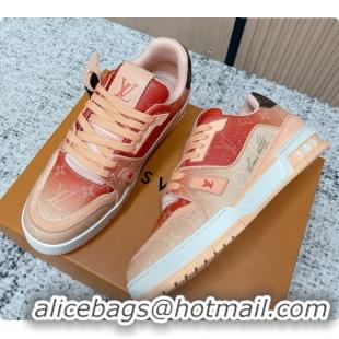 Luxurious Louis Vuitton Louis Vuitton LV Trainer Sneakers in Leather LV073104 Pink 2026