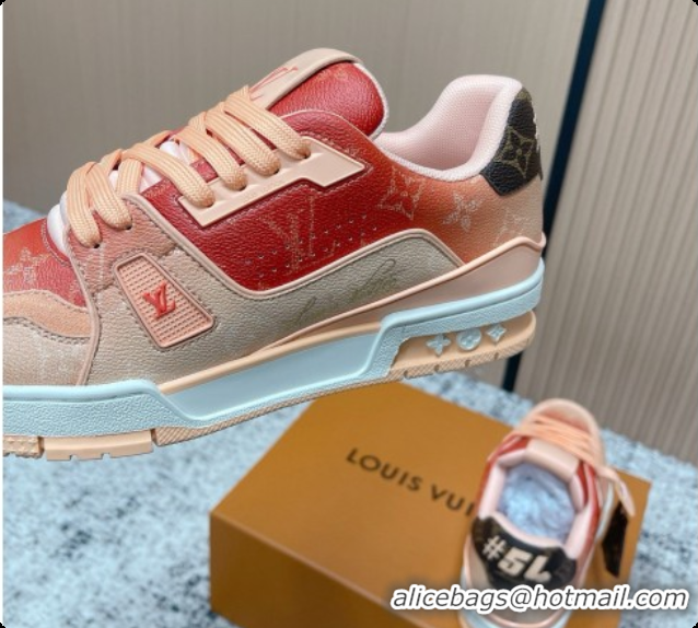 Luxurious Louis Vuitton Louis Vuitton LV Trainer Sneakers in Leather LV073104 Pink 2026