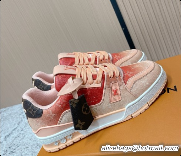 Luxurious Louis Vuitton Louis Vuitton LV Trainer Sneakers in Leather LV073104 Pink 2026