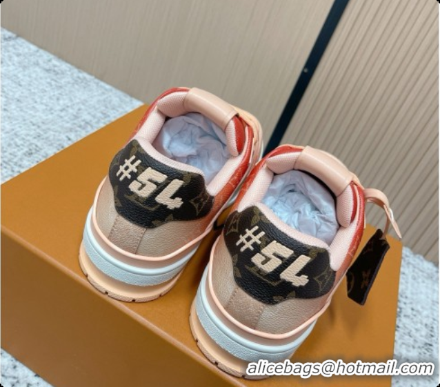 Luxurious Louis Vuitton Louis Vuitton LV Trainer Sneakers in Leather LV073104 Pink 2026