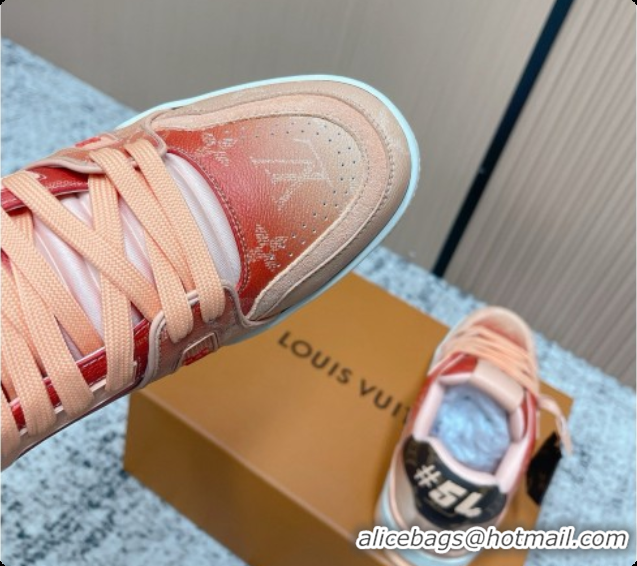 Luxurious Louis Vuitton Louis Vuitton LV Trainer Sneakers in Leather LV073104 Pink 2026