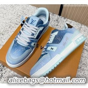 Hot Style Louis Vuitton Louis Vuitton LV Trainer Sneakers in Leather LV073105 Blue 2026 