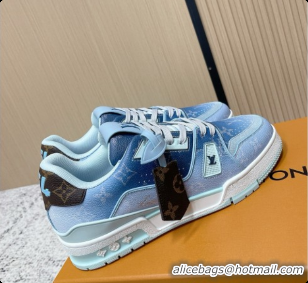 Hot Style Louis Vuitton Louis Vuitton LV Trainer Sneakers in Leather LV073105 Blue 2026 