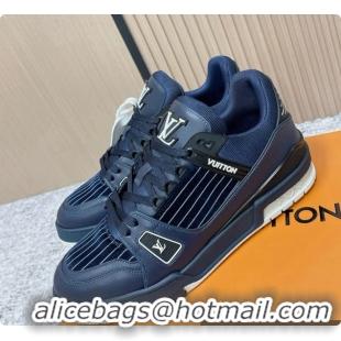 Hot Style Louis Vuitton LV Trainer Sneaker in Beige Mix of Materials LV073110 Blue 2026