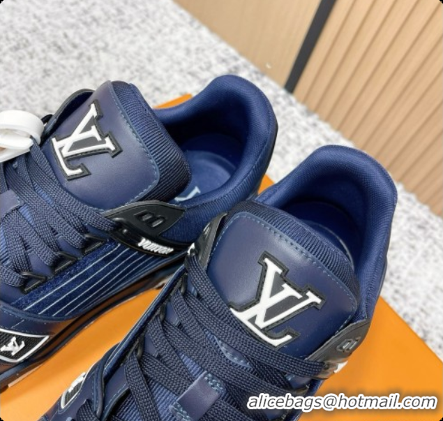 Hot Style Louis Vuitton LV Trainer Sneaker in Beige Mix of Materials LV073110 Blue 2026