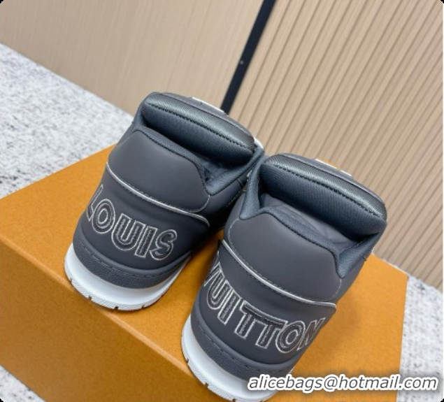 Best Grade Louis Vuitton LV Trainer Sneaker in Beige Mix of Materials LV073113 Grey 2026