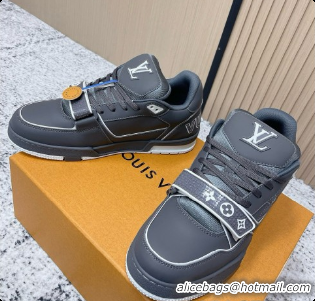 Best Grade Louis Vuitton LV Trainer Sneaker in Beige Mix of Materials LV073113 Grey 2026