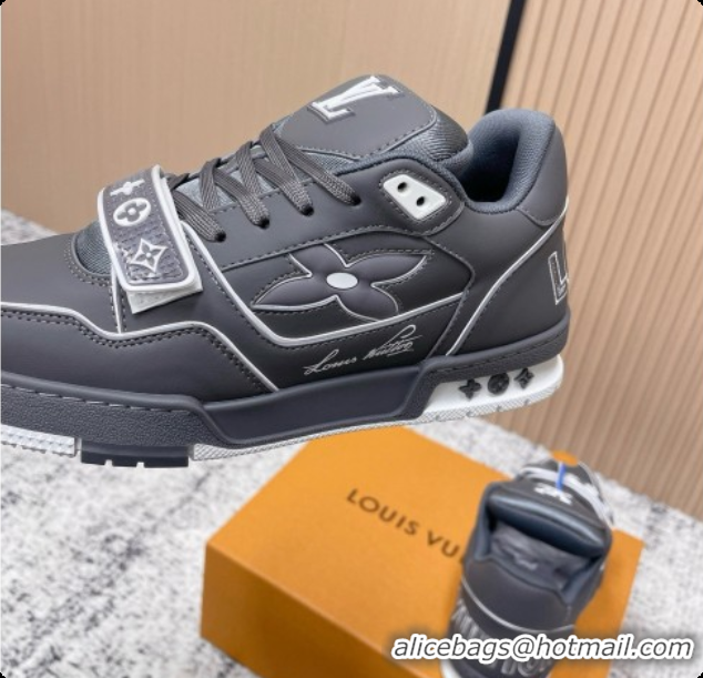 Best Grade Louis Vuitton LV Trainer Sneaker in Beige Mix of Materials LV073113 Grey 2026
