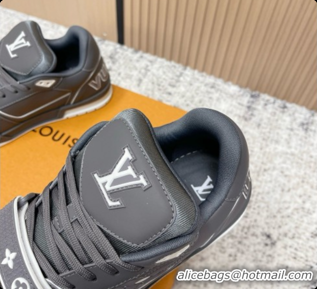 Best Grade Louis Vuitton LV Trainer Sneaker in Beige Mix of Materials LV073113 Grey 2026
