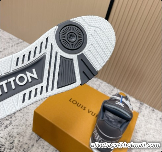 Best Grade Louis Vuitton LV Trainer Sneaker in Beige Mix of Materials LV073113 Grey 2026