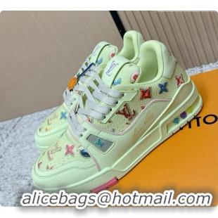Good Product Louis Vuitton Louis Vuitton LV Trainer Sneakers in Printed Leather LV073114 Green 2026