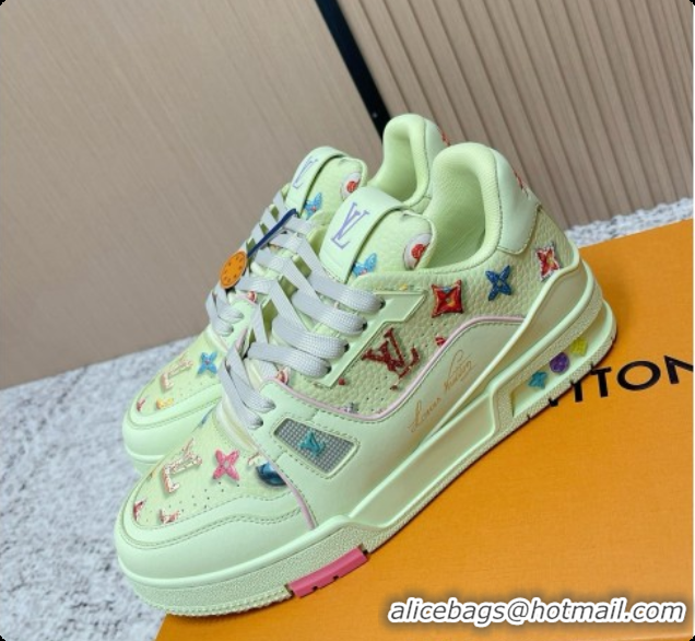 Good Product Louis Vuitton Louis Vuitton LV Trainer Sneakers in Printed Leather LV073114 Green 2026