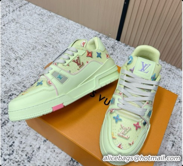 Good Product Louis Vuitton Louis Vuitton LV Trainer Sneakers in Printed Leather LV073114 Green 2026